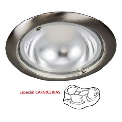 Downlight LED Redondo Niquel 230mm 30W, corte 185mm, Especial Carne